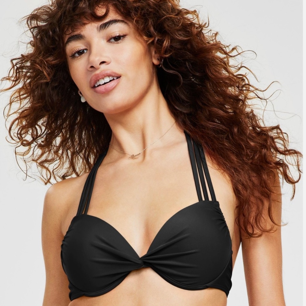 Salt + Cove Juniors' Strappy Underwire Push-up Bikini Top, NWT